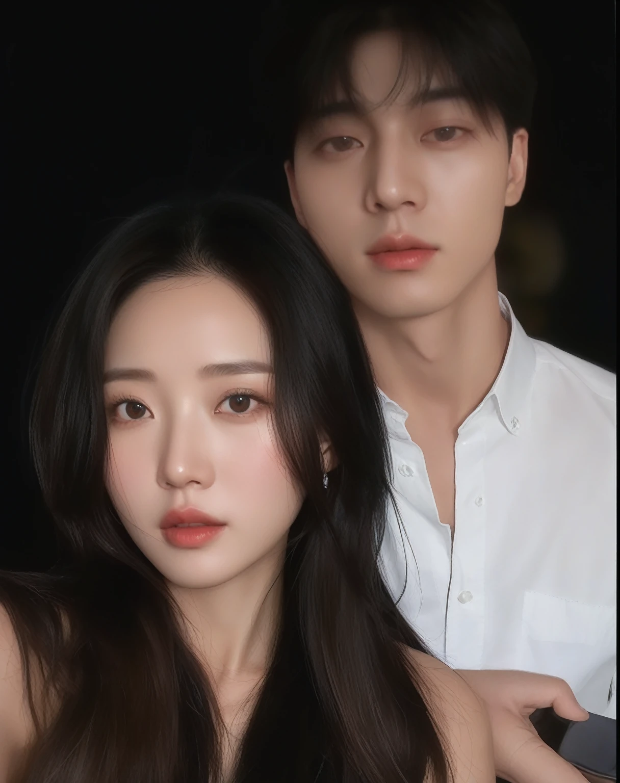 high qualiy, photo realist, korean couple 