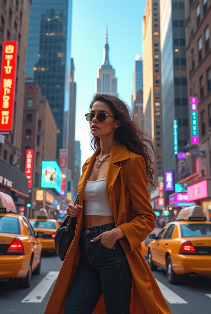 the same woman but visiting new york city