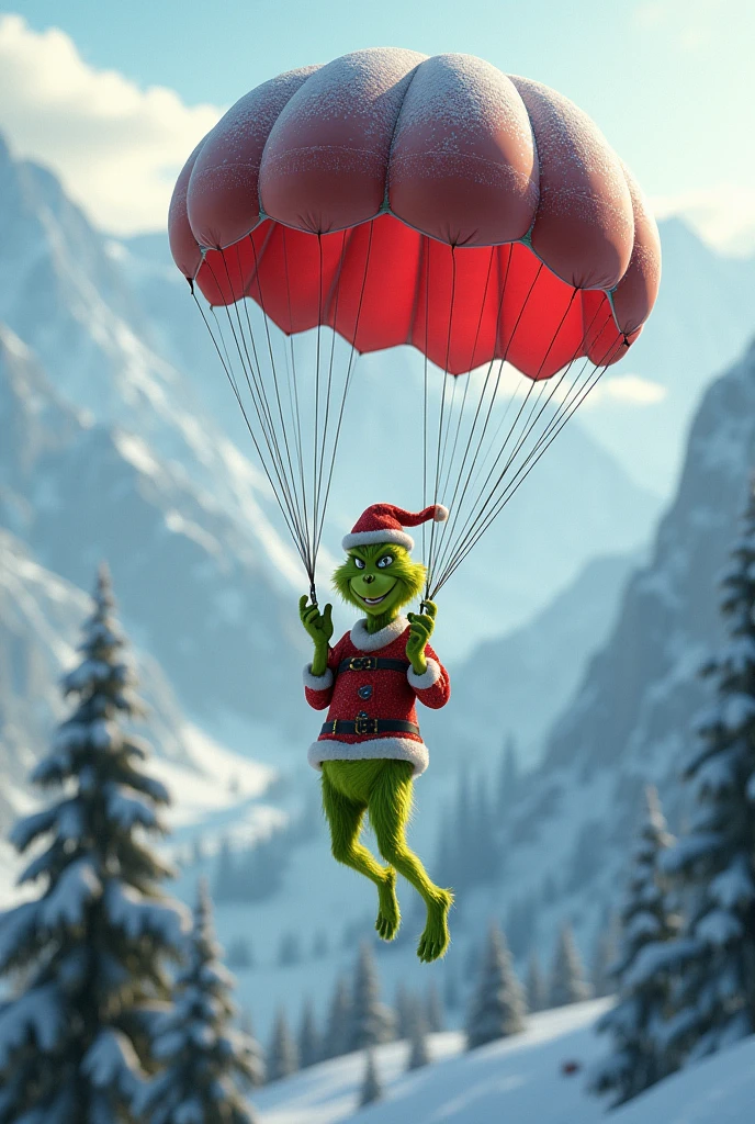 Grinch parachutist 
