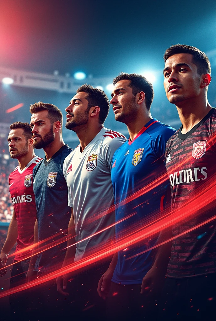 Presentation image with a sports theme where the names Juan Navia appear, Juan Zamudio, Steven Vargas, Franki Quiñones,Robinson Hoyos, Ximena Leather