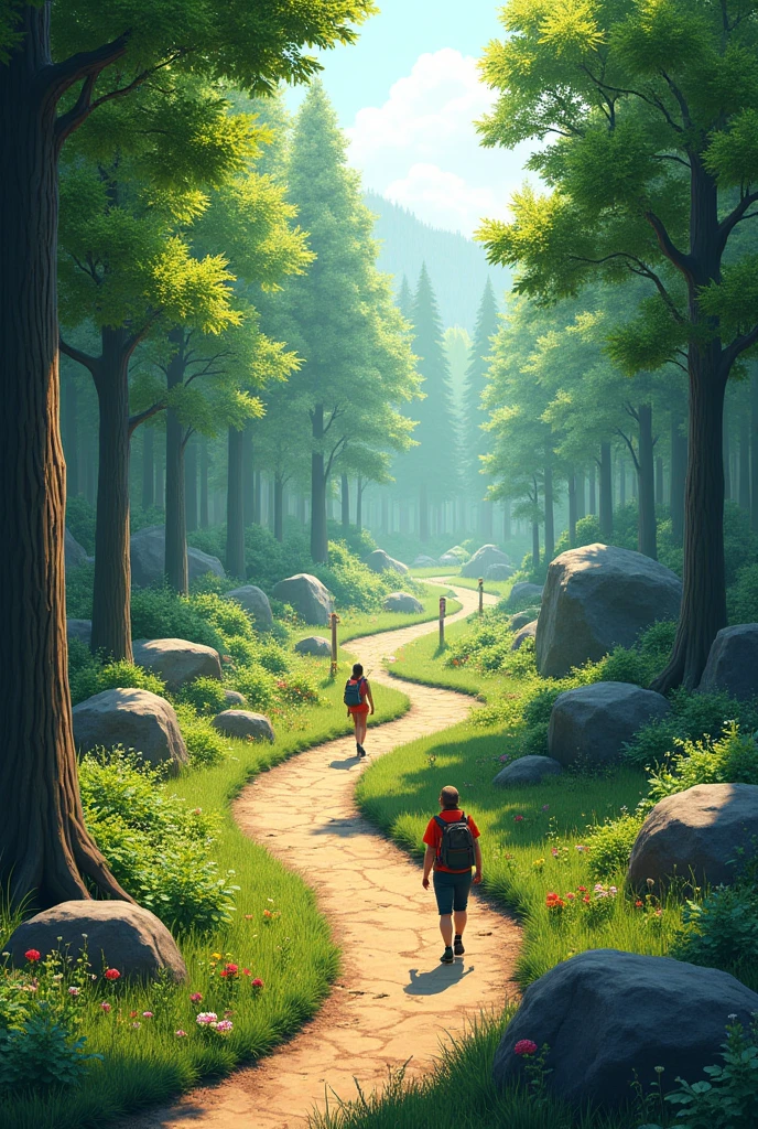 protected trail in modern forest