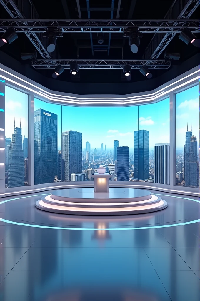 Create a news studio background 