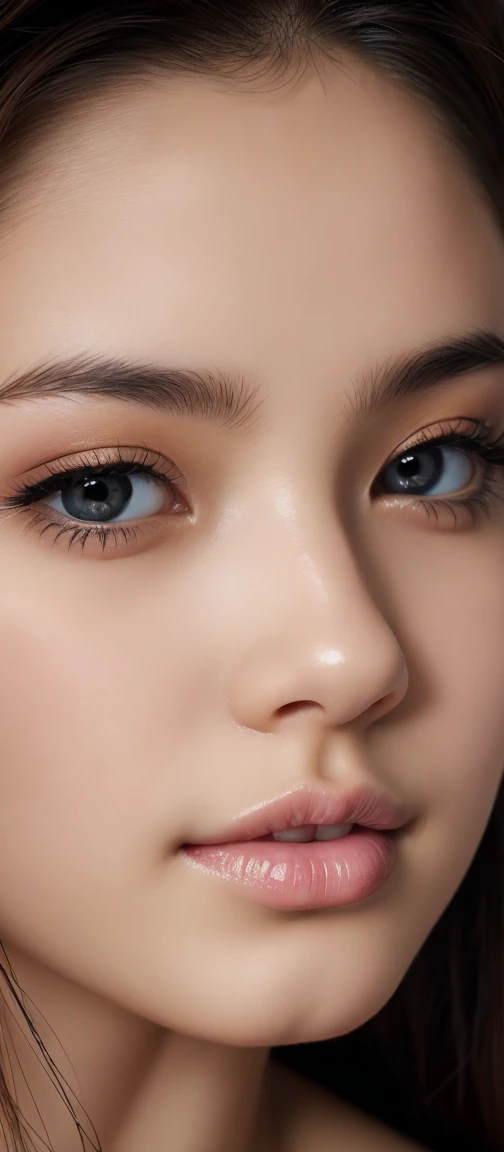 masterpiece、Detailed Lips Photo、Detailed portrait、Extreme close up on lips、Glossy lips、Moist breath、White Breath、Thick lower lip、Half-open lips、鬠红