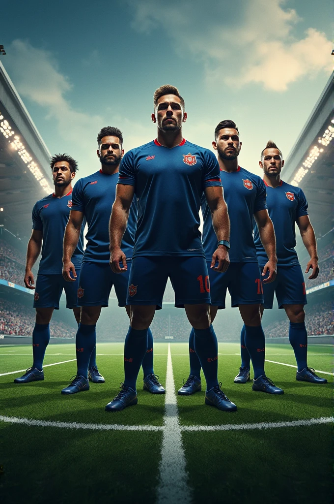 Create a football squad presentation image