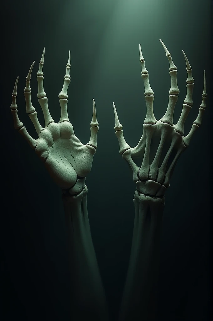 Two skeleton hands 