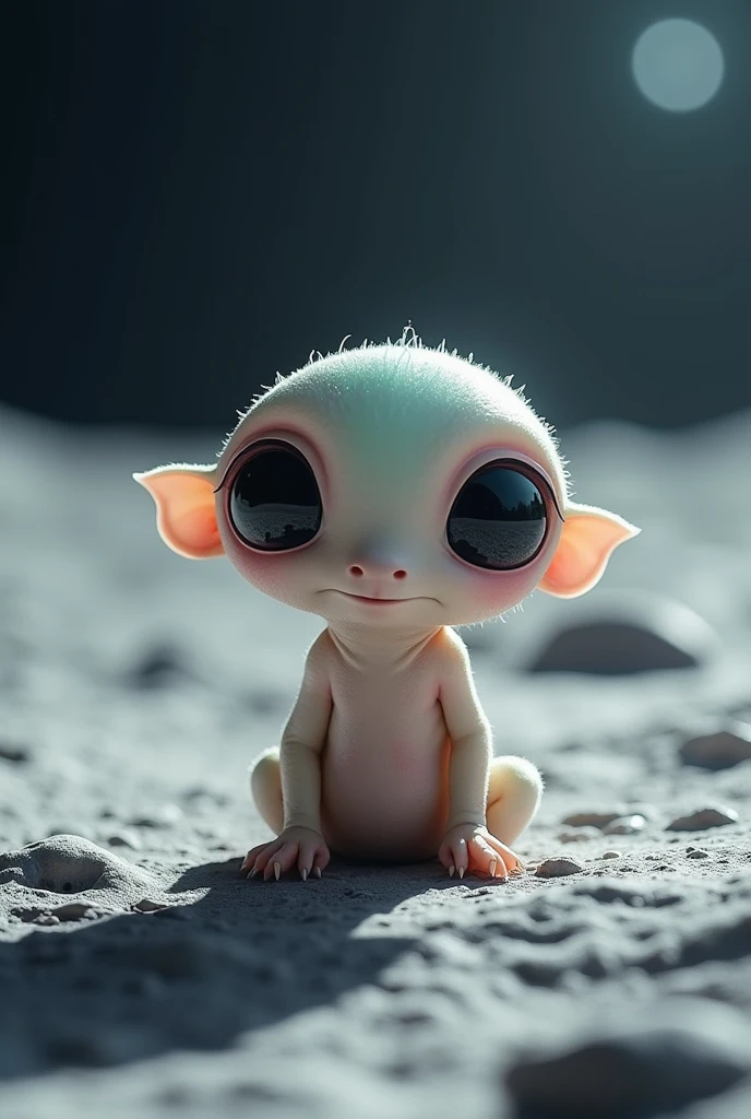 Extraterrestrial life
　cute　2 heads　Lunar Surface　
