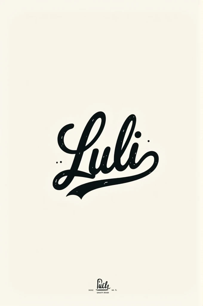 Luli barber writing type logo