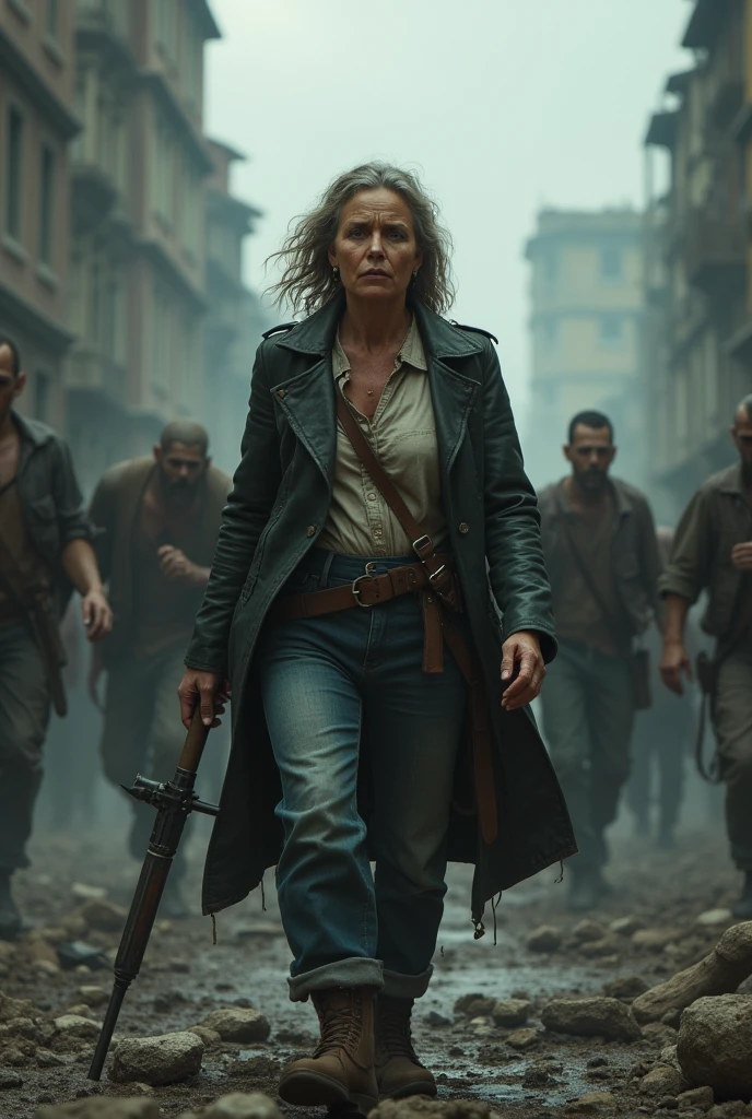 woman zombie apocalypse age 40 years epic adult