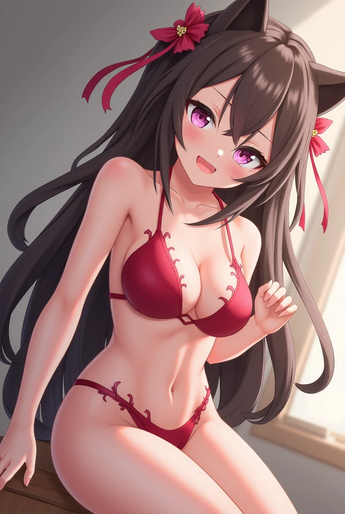 Busty anime neko girl fucking