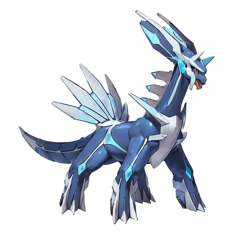 a close up of a pokemon type pokemon with a white and blue tail, dialga the pokémon, mega legendary, illustration pokemon, hq artwork, high detailed official artwork, lance, ultra mega detailed, hyper, new pokemon, lucario, hd artwork, official art, blue eyes white dragon, hyper detailed!!!, similar to pokemon, portrait of a zentaur