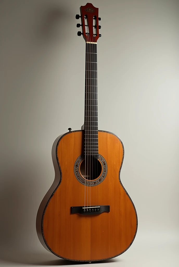 A Spanish acoustic guitar made of wood with a TRADITIONAL body