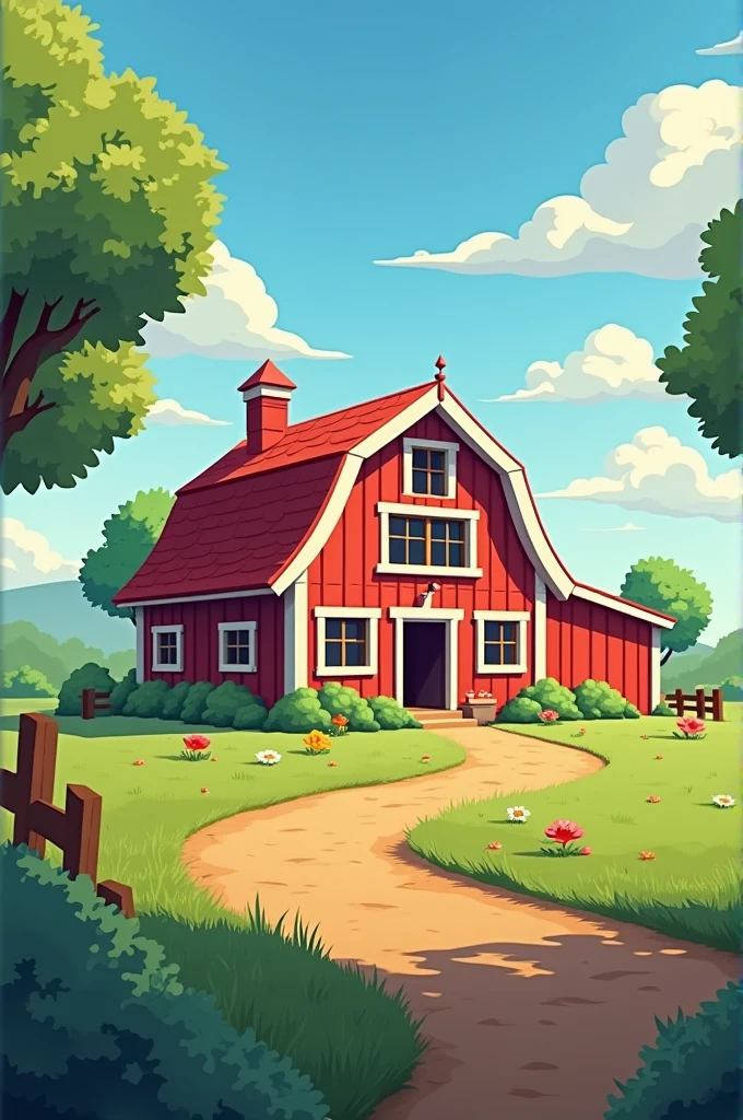 Build a farm with a beautiful house