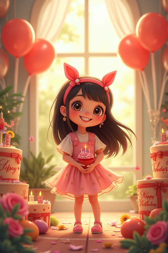 A beautiful birthday wish to a girl ,name is rimmi