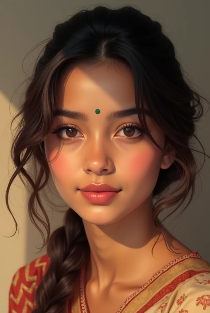A realistic image of a Pakistani cute girl of about 22 years old 