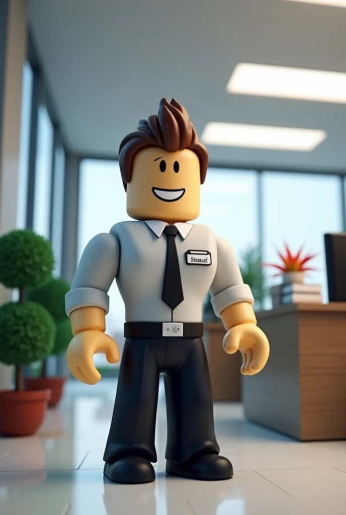 Roblox character attendant at office