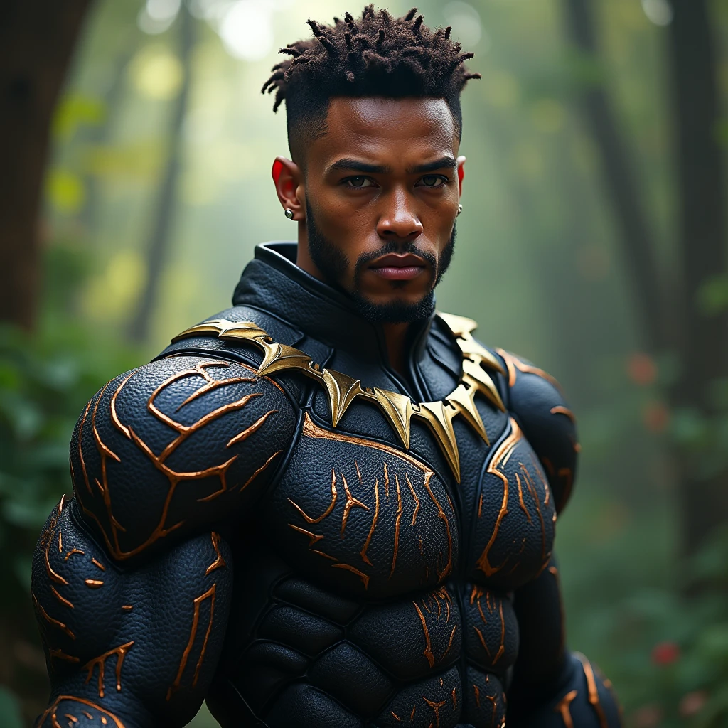((best qualityer)), ((work of art)), (detailded), neymar, black panther, vestimentas, wakanda