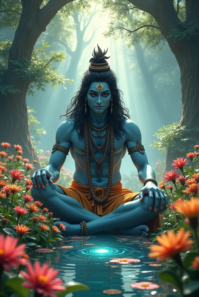 Lord Shiva is setting garden