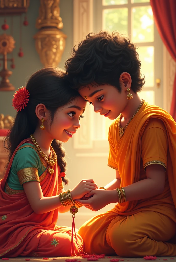 Sister and brother, rakshabandhan day,