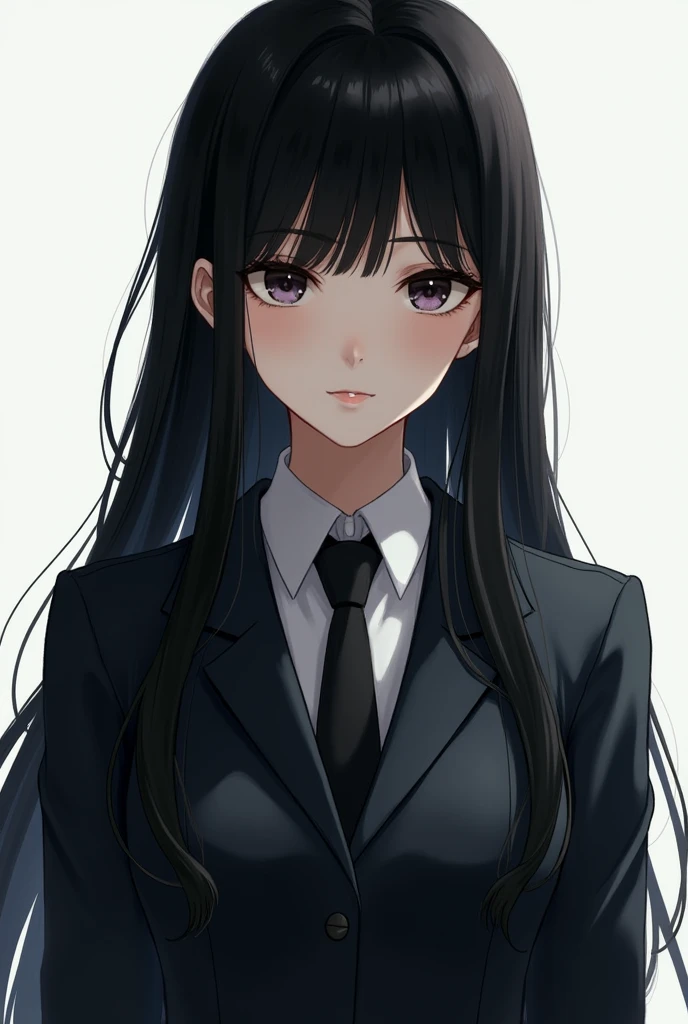 Black haired girl in uniform 

