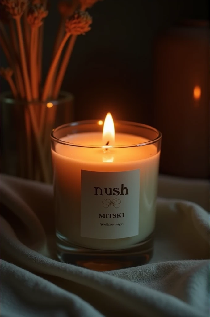 Scented candle inspired by Mitski Lush's album