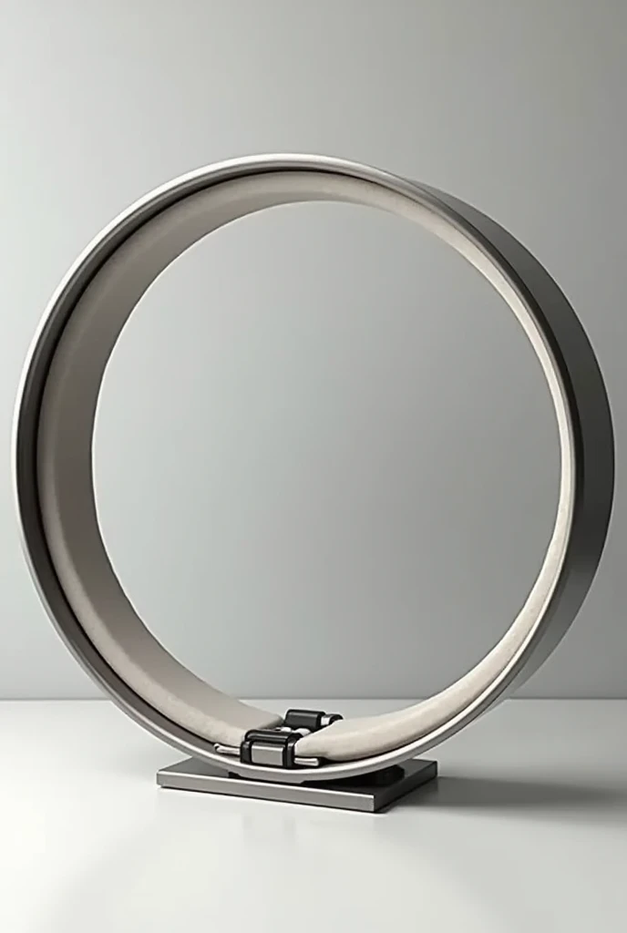 A circular frame that opens and closes to hold items.