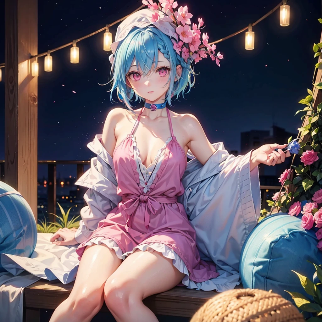 (Sky blue hair),(Braided short hair), (Pink Eyes),Fair skin) ,(whole body),(one person&#39;s),(Gift boxes filling the background),(Santa Claus clothes),(Cute smile),Santa Claus hat,(Christmas Party),(masterpiece, Highest quality, Very detailed, Best Shadow), (Detailed Background), (Beautifully detailed face), High Contrast, (Best lighting, Very delicate and beautiful), ((Cinematic Light)), Hyper Detail,8k, Dramatic Light, Intricate details,(Christmas tree)