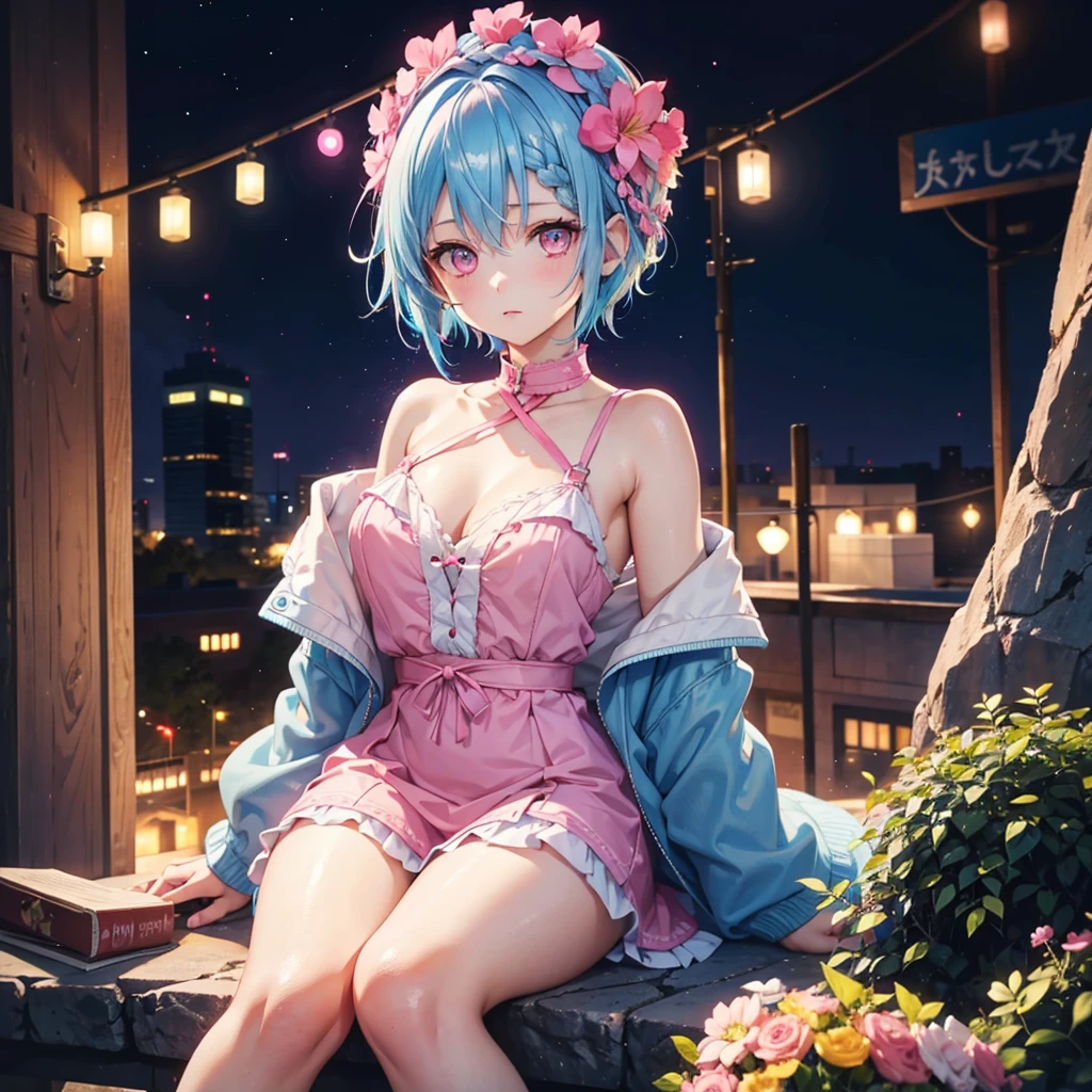 (Sky blue hair),(Braided short hair), (Pink Eyes),Fair skin) ,(whole body),(one person&#39;s),(Gift boxes filling the background),(Santa Claus clothes),(Cute smile),Santa Claus hat,(Christmas Party),(masterpiece, Highest quality, Very detailed, Best Shadow), (Detailed Background), (Beautifully detailed face), High Contrast, (Best lighting, Very delicate and beautiful), ((Cinematic Light)), Hyper Detail,8k, Dramatic Light, Intricate details,(Christmas tree)