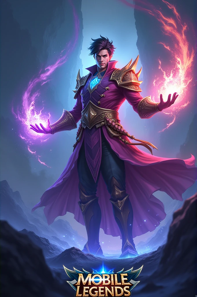 A wallpaper, text "Thwel Thwel Aung" , mobile legend mage hero back ground