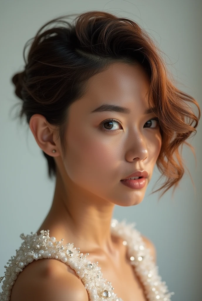 very good！The hairstyle can be a little longer than this.？
