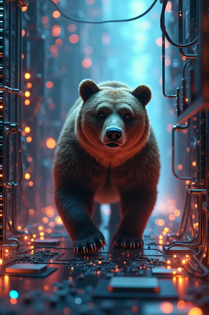 Bear is lost in the computer