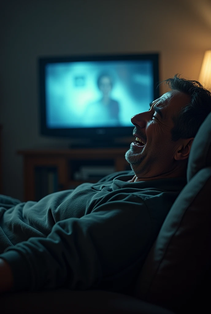 Ia creates an image of a man who has a heart attack while watching a DVD