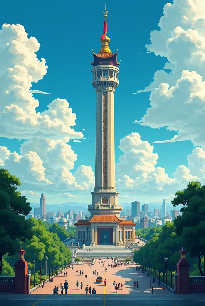Hanoi Flag Tower 1954 anime
