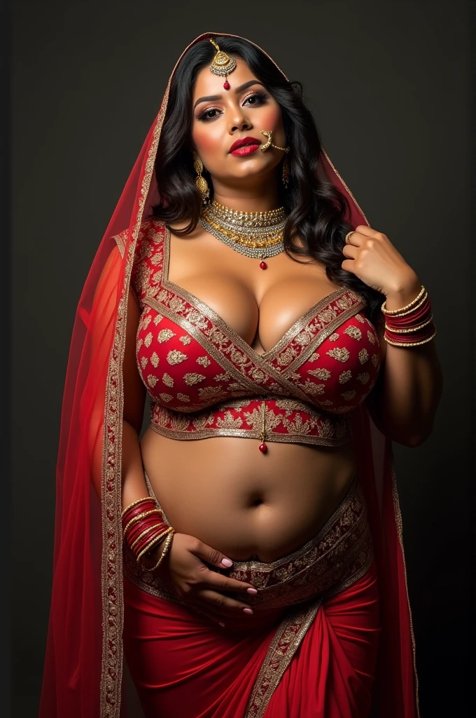 Full body picture, 40 year women, Indian bride underarms, SHOWING HER ARMPITS, BBW ,In Veil , Wet curvy, busty Desi Mommy in saree and showing her big showing cleavage inside sleeveless blouse and Nose Ring, many bangles in both hands,Earings, Necklace ,Lipstick ,Navel,Indian, Chubby, showing her curves , showing her thigh
