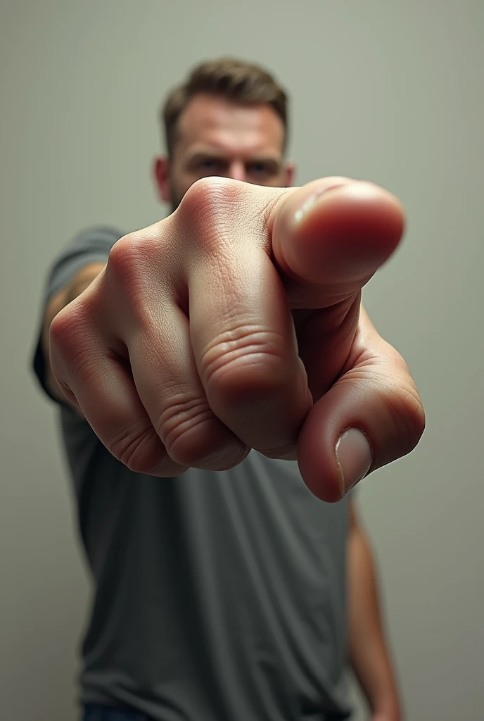 Hand pointing at you know