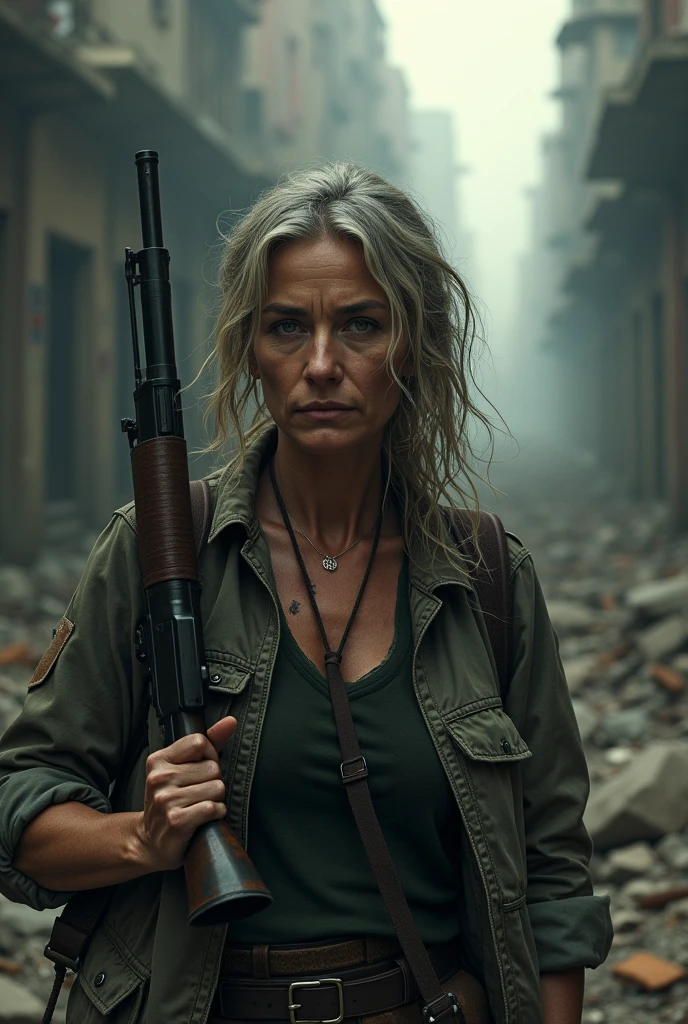 woman zombie apocalypse age 50 years epic adult oc