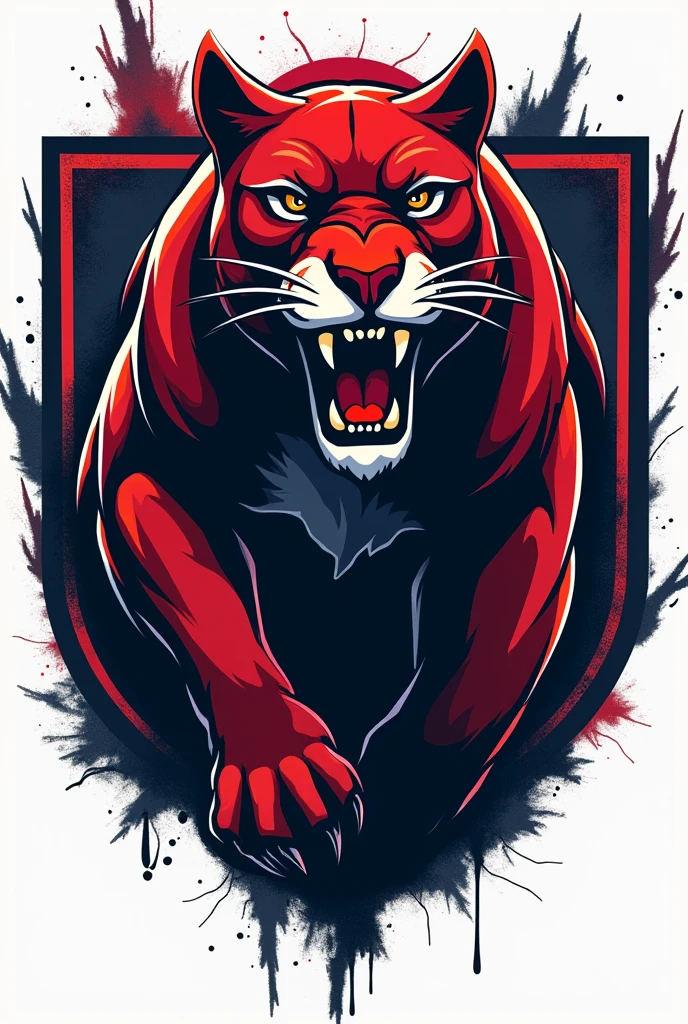 A logo for an American football team of a cougar