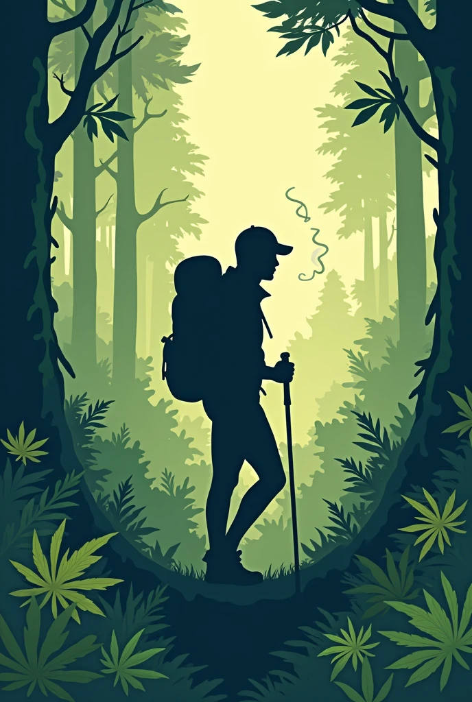 hiking association tht smokes weed logo