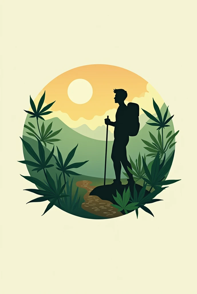 hiking association that smokes weed logo