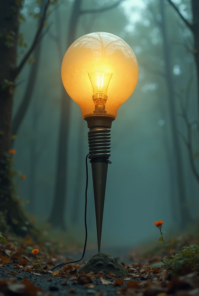 Lamp with a needle
