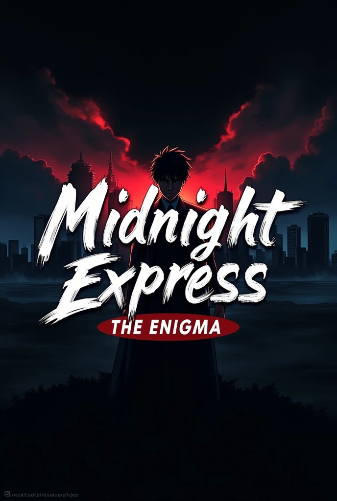 Make a anime movie title logo bead on horror mystery love thriller action movie named Midnight Express: The Enigma anime movie just movie title one more another Midnight Express: The Enigma title change background with any character Midnight Express: The Enigma title same style with different backgrounds more different backgrounds Midnight Express: The Enigma Midnight Express: The Enigma different different different different 