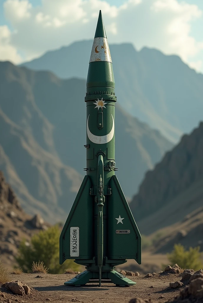 Javelin with Pakistan flag