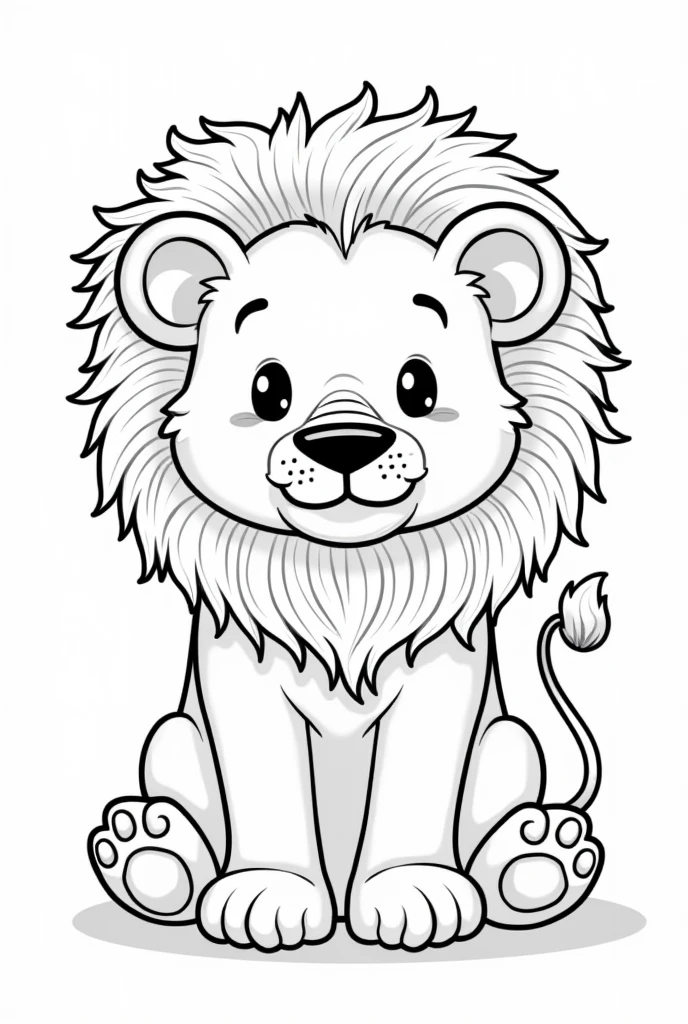 cute lion to coloring