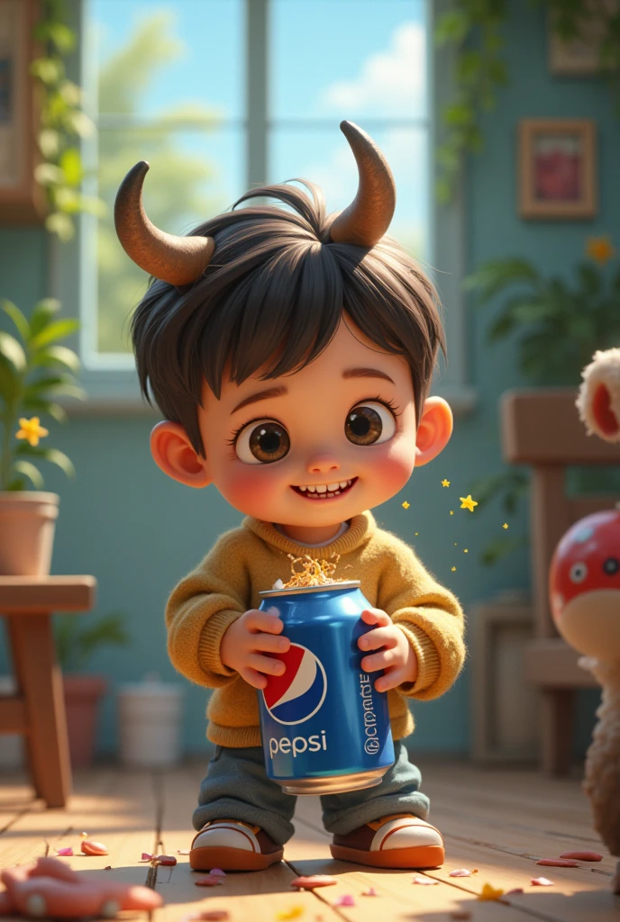 with pespi can make cow