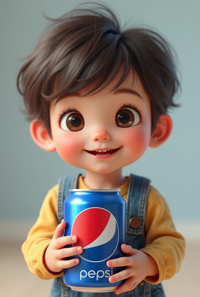 Real chid with pespi