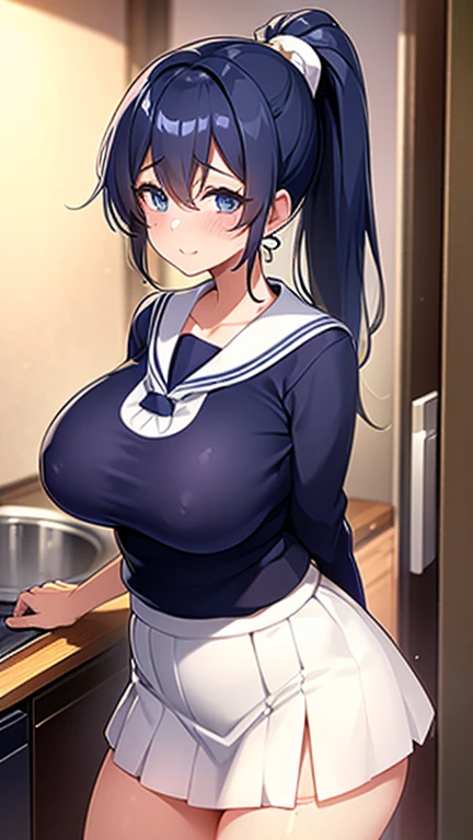 tits、ponytail、Sailor suit