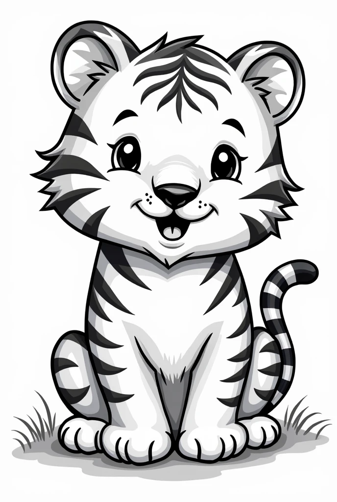 cute tiger to coloring