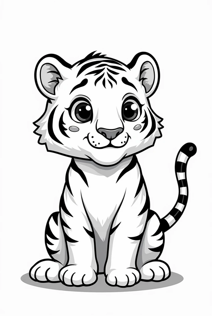 cute tiger to coloring