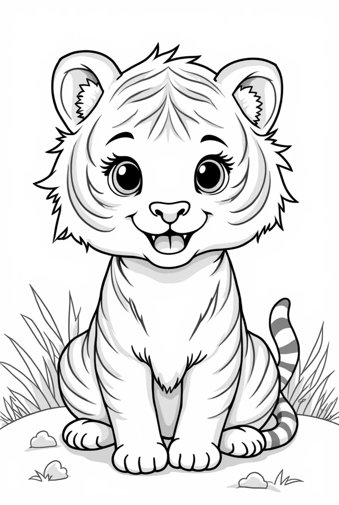 cute tiger to coloring