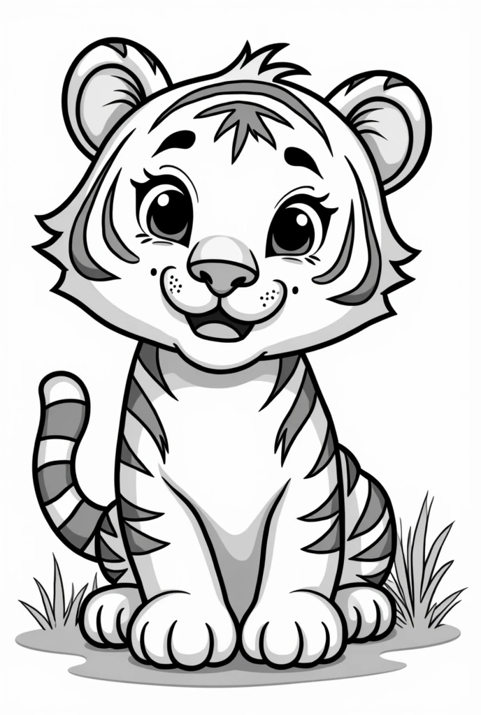 cute tiger to coloring