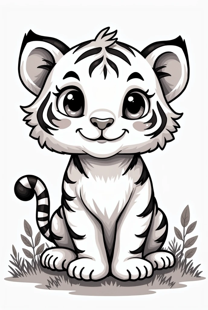 cute tiger to coloring